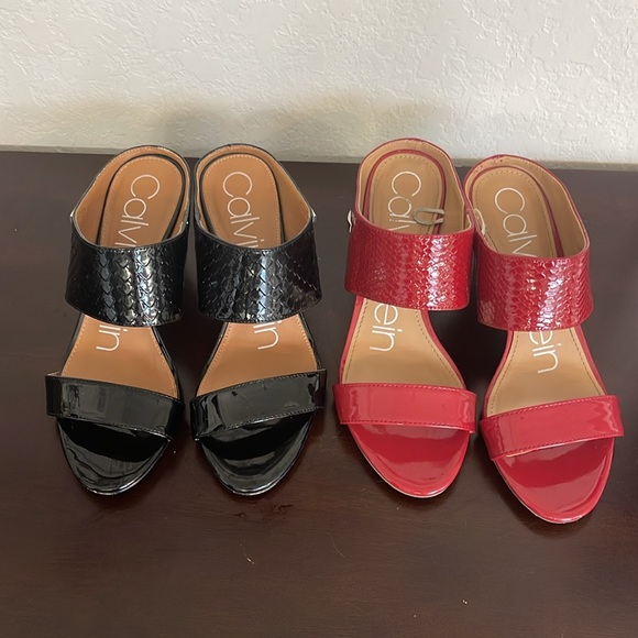 Bundle black and red 5.5 M Calvin Klein shoes. - Picture 2 of 6